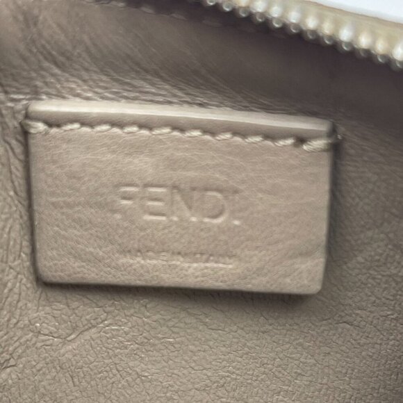 Fendi Calfskin Leather Vitello Cruise Coin Pouch Key Case in Tortora - Preowned - Picture 10 of 12